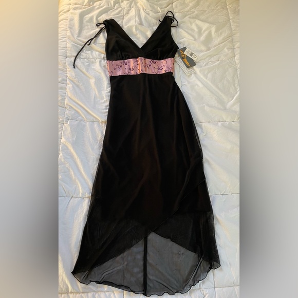 Ruby Rox Black and Pink Maxi Dress - Picture 1 of 8